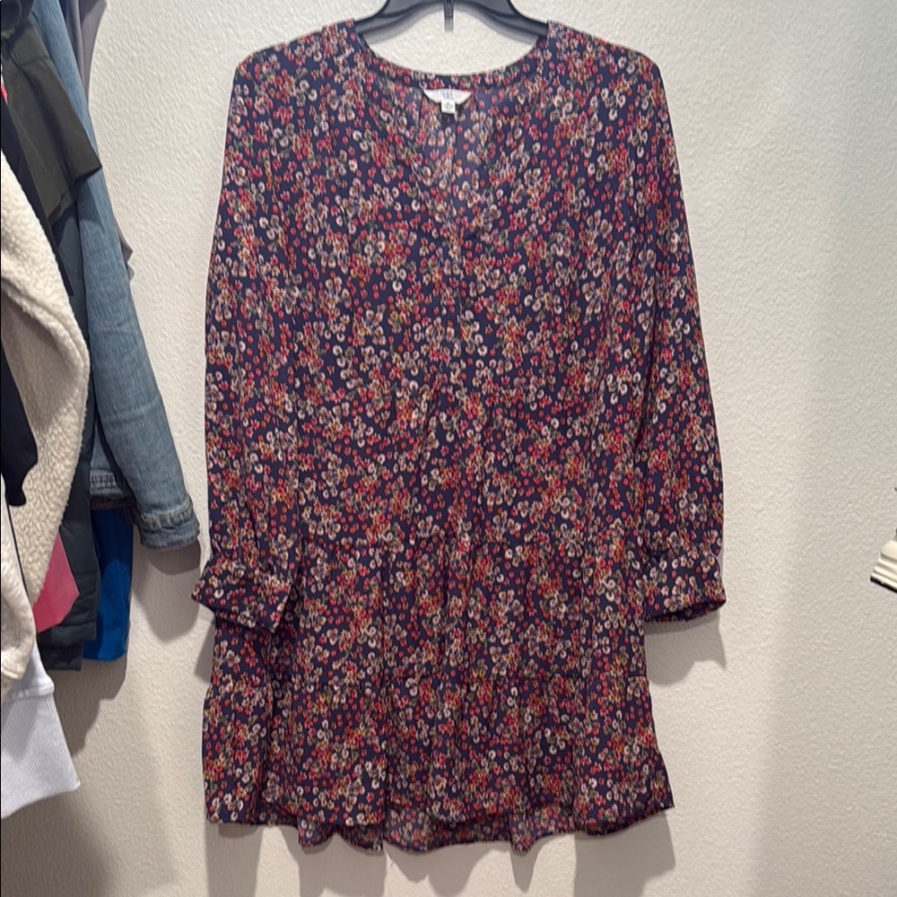 Floral Blouse with Red and Pink Accents